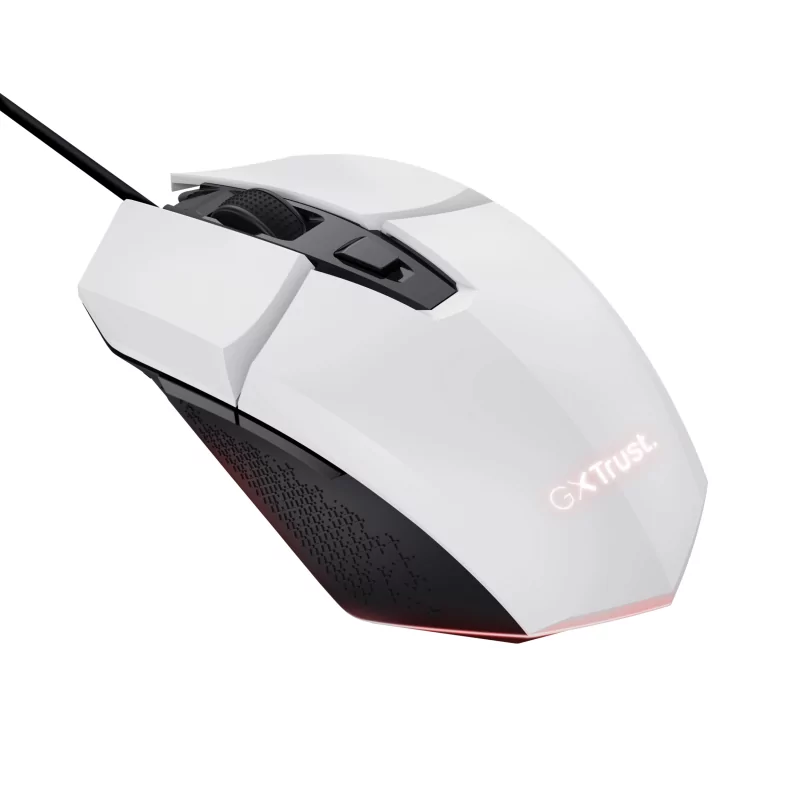 Kontrolsat - Trust Gaming Mouse - 6400 DPI - 60 IPS - RGB - White - GXT 109W FELOX
