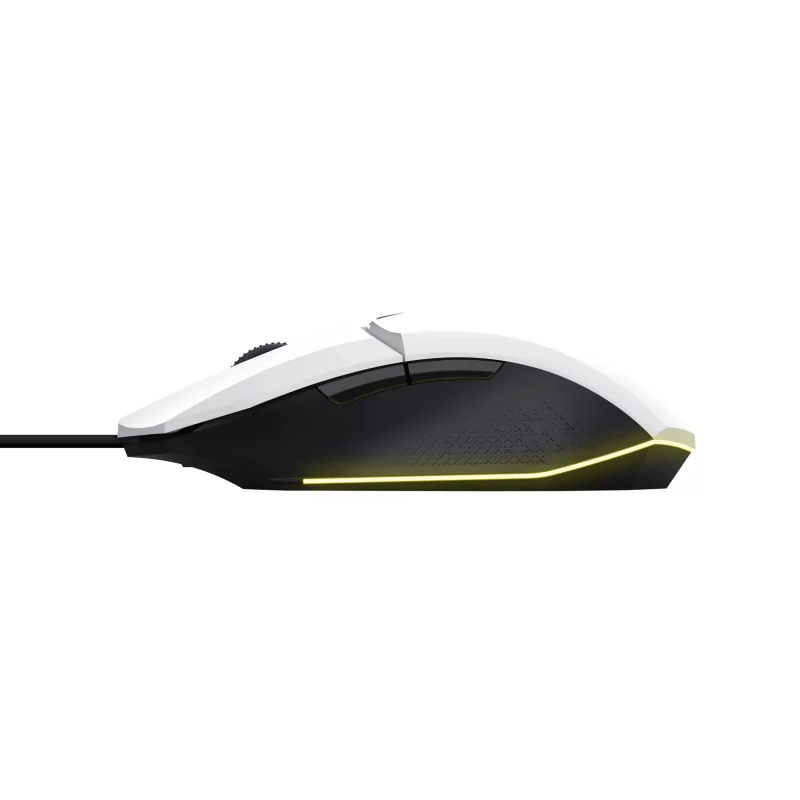 Kontrolsat - Trust Gaming Mouse - 6400 DPI - 60 IPS - RGB - White - GXT 109W FELOX