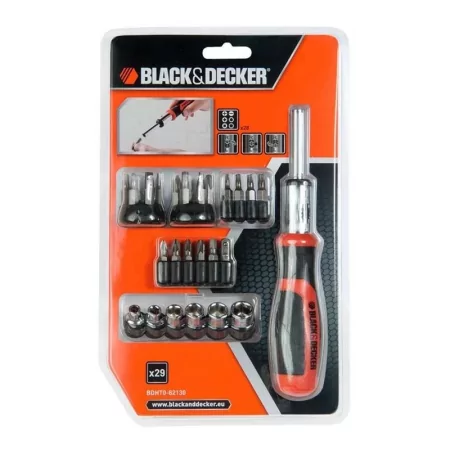 Kontrolsat - Jogo de Bits com Roquete Black&Decker - 29 Peças - BDHT0-62130 Kontrolsat - Jogo de Bits com Roquete Black&Decker - 29 Peças - BDHT0-62130