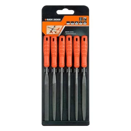 Kontrolsat - Jogo de 6 Minilimas de Metal e Madeira Black&Decker - BDHT0-22270 Kontrolsat - Jogo de 6 Minilimas de Metal e Madeira Black&Decker - BDHT0-22270