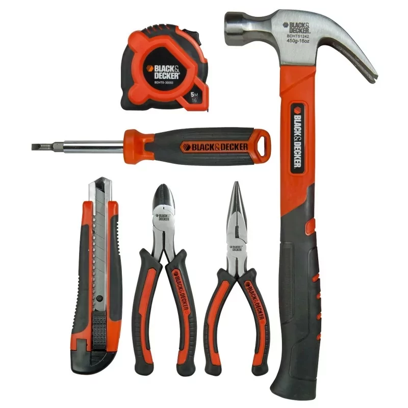 Kontrolsat - Conjunto de 6 Ferramentas Black&Decker BDHT0-71631 - Kit Completo Prático