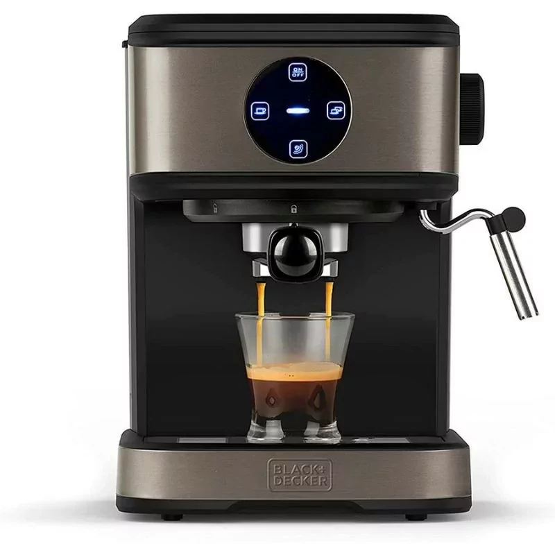 Kontrolsat - Black+Decker Espresso Coffee Machine 850W 20 Bar - Stainless Steel - BXCO850E