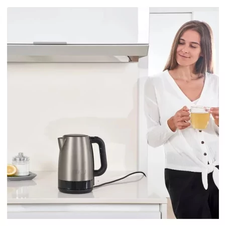 Kontrolsat - Black+Decker Electric Kettle 2200W 1.7L - Stainless Steel - BXKE2201E Kontrolsat - Black+Decker Electric Kettle 2200W 1.7L - Stainless Steel - BXKE2201E
