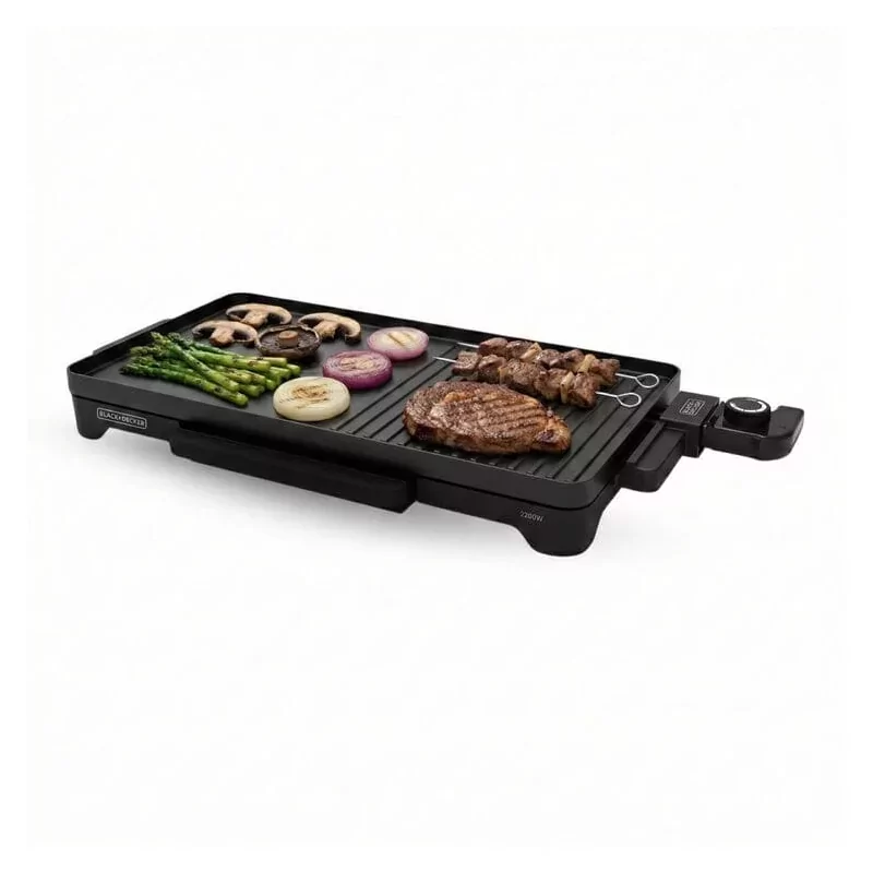 Kontrolsat - Grelhador de Placa Mista Black+Decker 2000W - 49x27cm - BXGD2200E