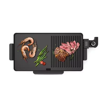 Kontrolsat - Grelhador de Placa Mista Black+Decker 2000W - 49x27cm - BXGD2200E Kontrolsat - Grelhador de Placa Mista Black+Decker 2000W - 49x27cm - BXGD2200E