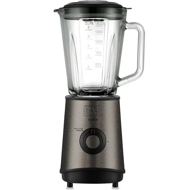 Kontrolsat - Black+Decker 800W Blender - 1.5L Glass Jar - BXJB800E Kontrolsat - Black+Decker 800W Blender - 1.5L Glass Jar - BXJB800E