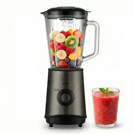 Kontrolsat - Black+Decker 800W Blender - 1.5L Glass Jar - BXJB800E Kontrolsat - Black+Decker 800W Blender - 1.5L Glass Jar - BXJB800E