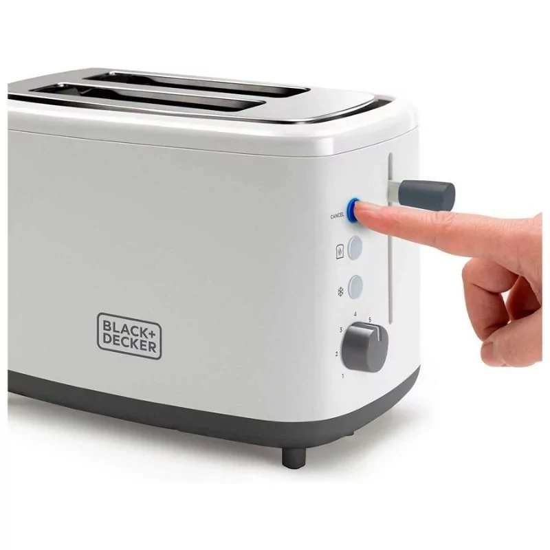 Kontrolsat - Black+Decker 820W Toaster - 2 Slots - 7 Levels - White - BXTO820E