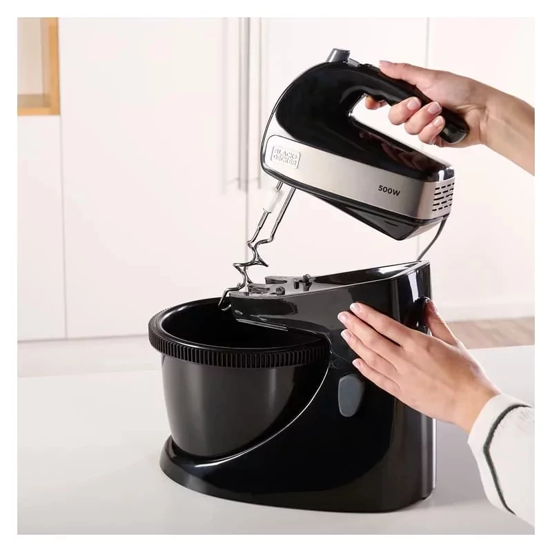 Kontrolsat - Black+Decker 500W Stand Mixer - 2.5L Rotating Bowl - BXMXA500E