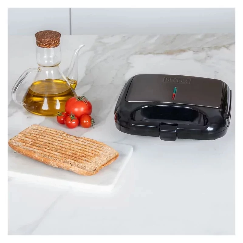 Kontrolsat - Sandwich Maker Grill Black & Decker - 750W - Brown and Black - BXSA752E