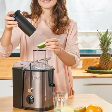 Kontrolsat - Centrifugadora Black+Decker 600W 2 Velocidades - Inox - BXJE600E Kontrolsat - Centrifugadora Black+Decker 600W 2 Velocidades - Inox - BXJE600E