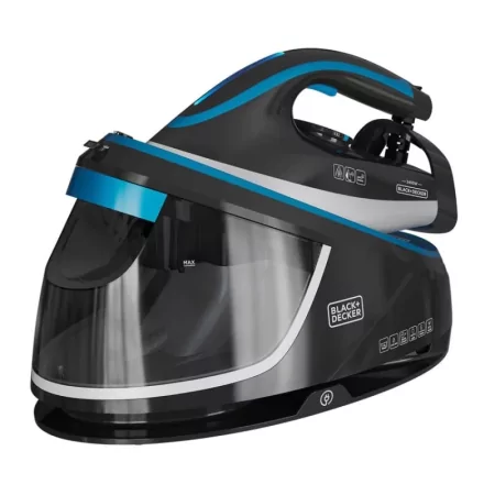 Kontrolsat - Black+Decker Steam Iron with Steam Wand - 2400W 1.5L 200g/min - Ceramic Base - BXSS2401E Kontrolsat - Black+Decker Steam Iron with Steam Wand - 2400W 1.5L 200g/min - Ceramic Base - BXSS2401E