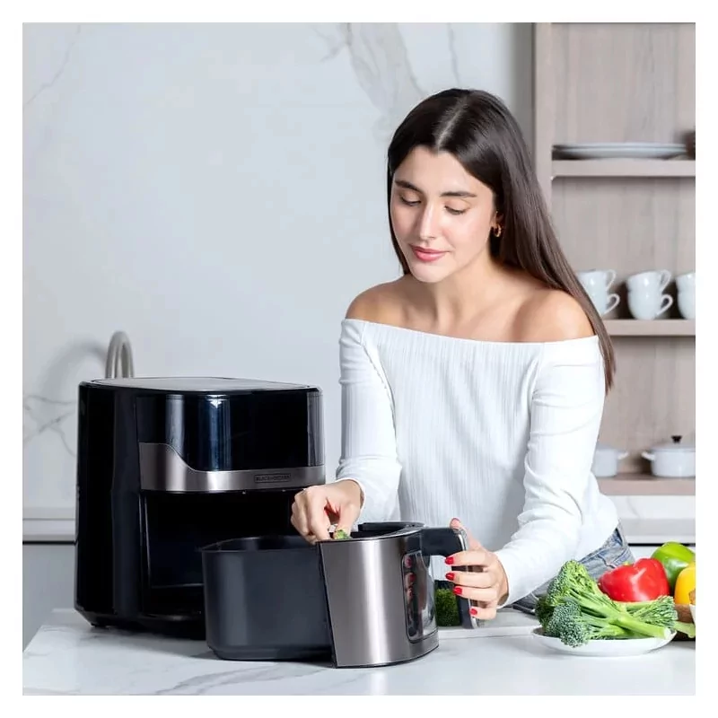 Kontrolsat - Air Fryer Black+Decker 6.5L - 1600W 8 Programs - BXAF6500E