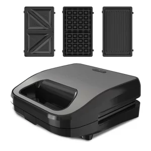 Kontrolsat - Black+Decker 750W Sandwich Maker - Sandwiches + Grill + Waffle - BXSA754E