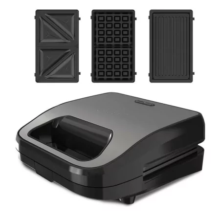 Kontrolsat - Sandwicheira Black+Decker 750W - Sandes + Grelha + Waffle - BXSA754E