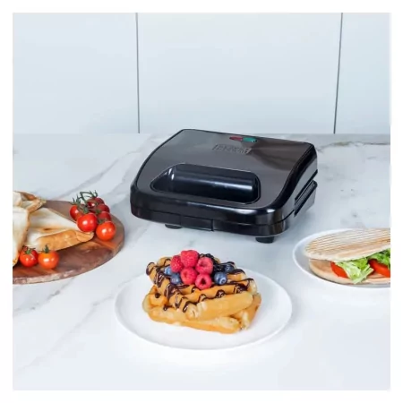 Kontrolsat - Black+Decker 750W Sandwich Maker - Sandwiches + Grill + Waffle - BXSA754E Kontrolsat - Black+Decker 750W Sandwich Maker - Sandwiches + Grill + Waffle - BXSA754E