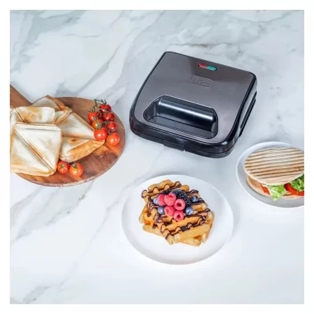 Kontrolsat - Black+Decker 750W Sandwich Maker - Sandwiches + Grill + Waffle - BXSA754E Kontrolsat - Black+Decker 750W Sandwich Maker - Sandwiches + Grill + Waffle - BXSA754E