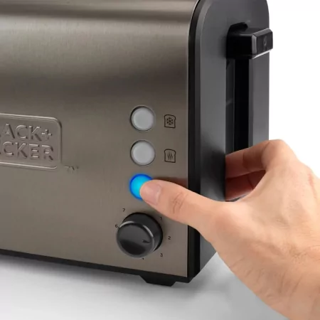Kontrolsat - Torradeira Black+Decker 1000W - 1 Fenda Extra-Longa - 7 Níveis - Inox - BXTO1000E Kontrolsat - Torradeira Black+Decker 1000W - 1 Fenda Extra-Longa - 7 Níveis - Inox - BXTO1000E