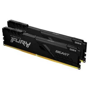 Kontrolsat - Memória RAM Kingston Fury Beast 16GB (2x8GB) DDR4-3600MHz 1R CL17 Preta - KF436C17BBK2/16