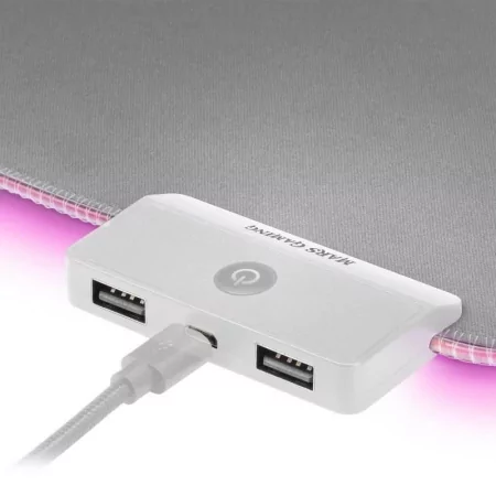 Kontrolsat - Tapete de Rato Mars Gaming - XXL - 2 x USB 2.0 Hub - RGB - Silver - MMPRGB2 Kontrolsat - Tapete de Rato Mars Gaming - XXL - 2 x USB 2.0 Hub - RGB - Silver - MMPRGB2
