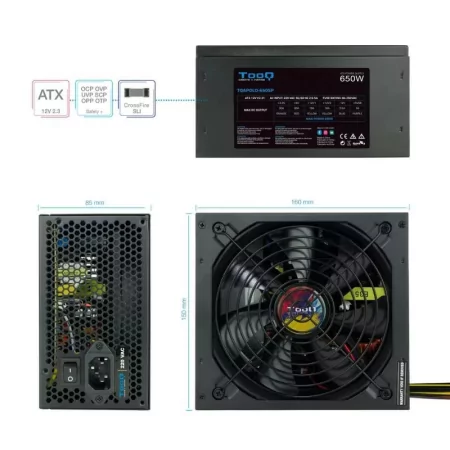 Kontrolsat - TooQ Power Supply - ATX 650W - TQAPOLO-650SP Kontrolsat - TooQ Power Supply - ATX 650W - TQAPOLO-650SP