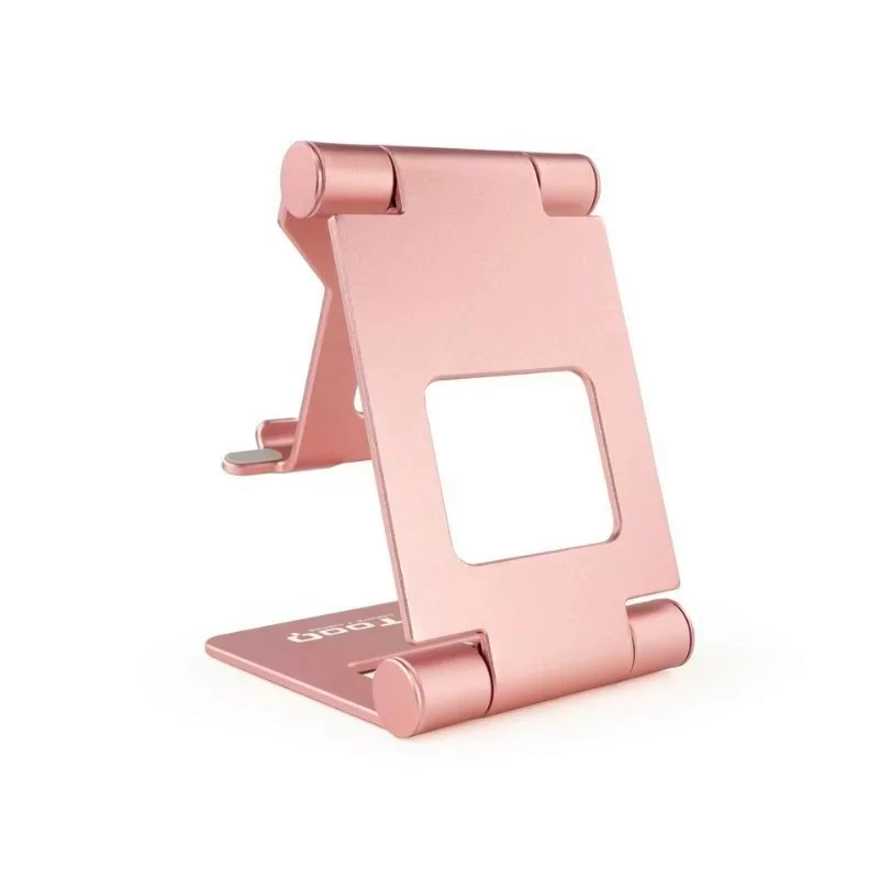 Kontrolsat - Suporte de Mesa Ajustável TooQ - P/ Telemóvel / Tablet - 10" - Rosa - PH-KEOPS-OCASO