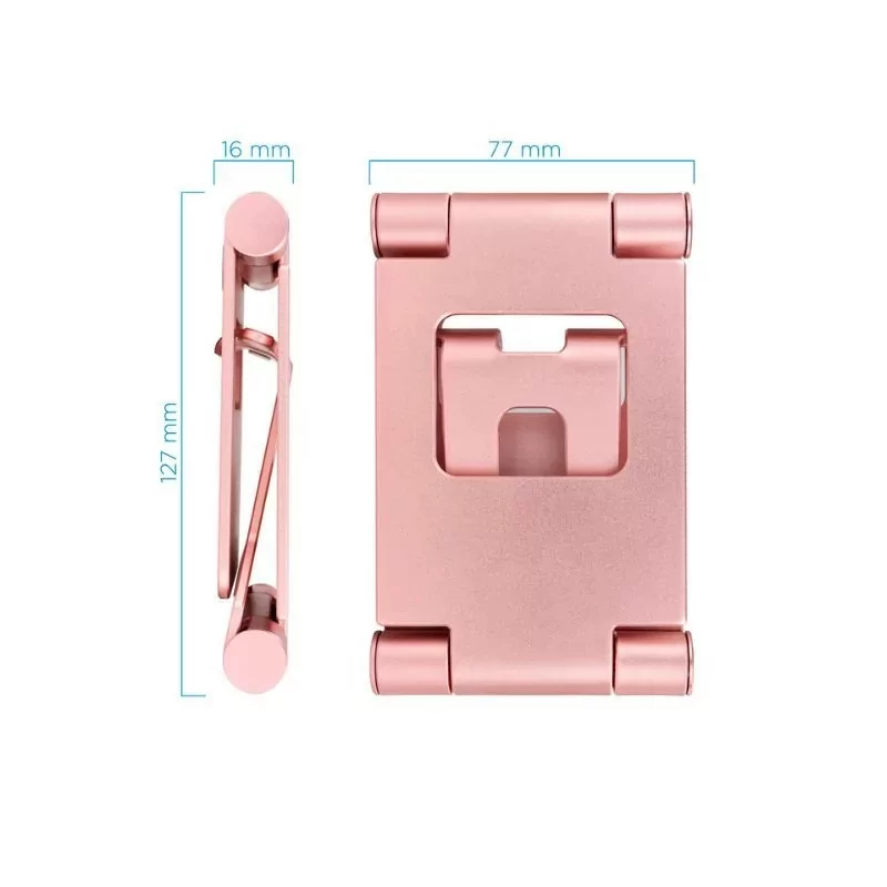 Kontrolsat - Suporte de Mesa Ajustável TooQ - P/ Telemóvel / Tablet - 10" - Rosa - PH-KEOPS-OCASO