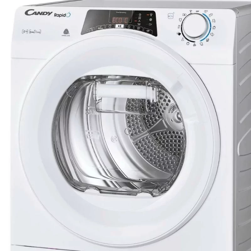 Kontrolsat - Candy Tumble Dryer - 8Kg - Heat Pump - Class A++ - White - Wi-Fi - ROE H8A2TE-S