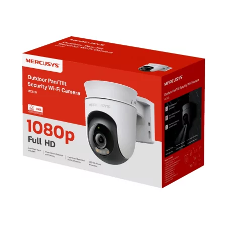 Câmara Wi-Fi Exterior TP-Link Mercusys MC500 (Full HD PTZ - Wi-Fi - Negro Blanco)