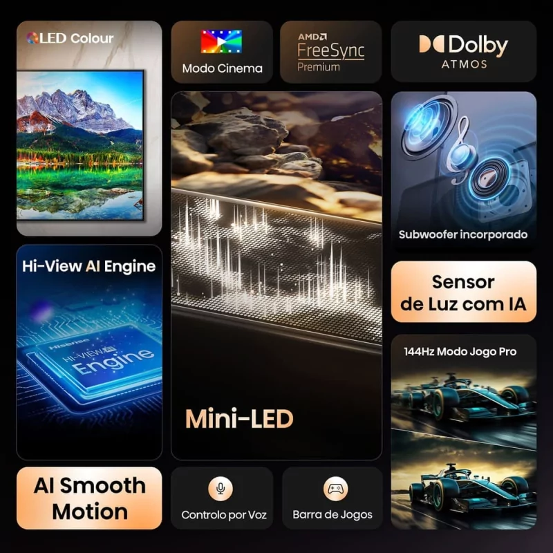Hisense 55" Mini LED 4K Smart TV 55E8Q