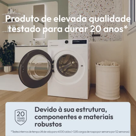 Máquina de Lavar Roupa Candy BR48B6S 8kg 1400RPM Inverter Wi-Fi Classe A