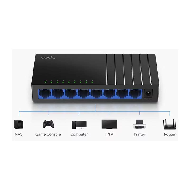 Switch Cudy - 8 Puertas Gigabit - UnManaged - GS108D