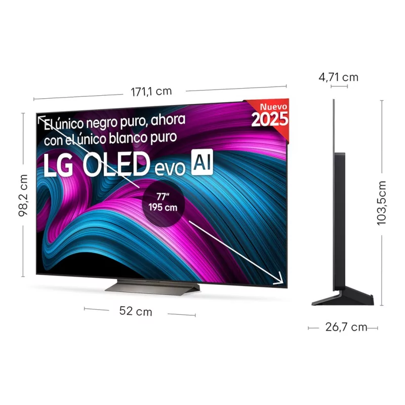 Smart TV LG OLED65C5ELB.AEU 65" (164 cm) OLED evo AI 4K 144Hz Dolby Vision webOS 25
