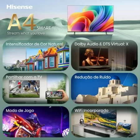 Smart TV Hisense 32A4S de 32" (81 cm) HD (HDR10) VIDAA U9