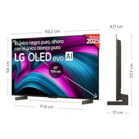 Smart TV LG OLED48C5ELB.AEU 48" (122 cm) OLED evo AI 4K 144Hz Dolby Vision webOS 25