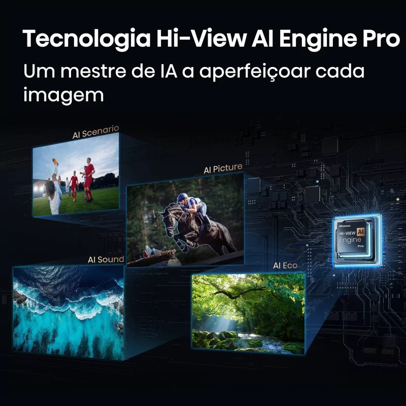Smart TV Hisense 100U7SE de 100" (253 cm) MiniLED QLED 4K 165Hz Dolby Vision IQ Hi-View AI Engine PRO VIDAA U9