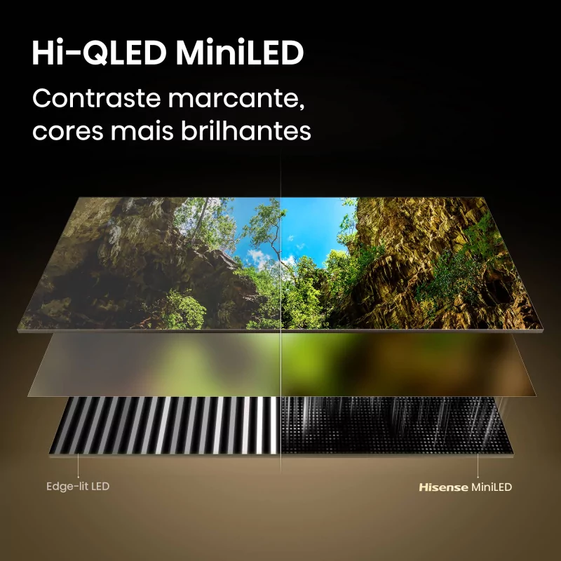 Smart TV Hisense 75U7SE de 75" (189 cm) MiniLED QLED 4K 144Hz Dolby Vision IQ IMAX Enhanced VIDAA U9