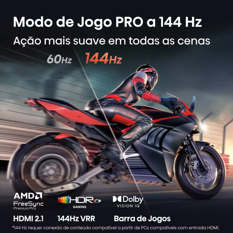 Smart TV Hisense 75U7SE de 75" (189 cm) MiniLED QLED 4K 144Hz Dolby Vision IQ IMAX Enhanced VIDAA U9
