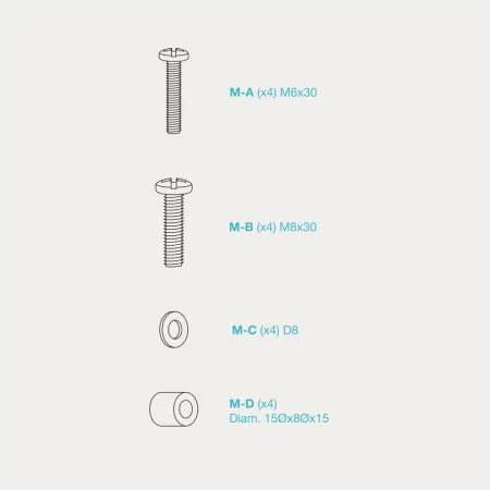 Fixed Wall Mount 37-86'' - LP1050F-B TOOQ - Up to 45kg