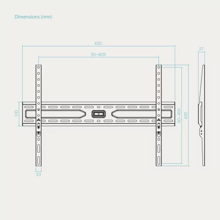 Fixed Wall Mount 37-86'' - LP1050F-B TOOQ - Up to 45kg