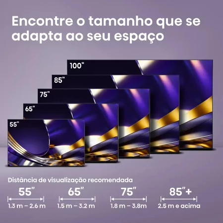 Smart TV Hisense 65U7S PRO de 65" (164 cm) MiniLED QLED 4K 165Hz Dolby Vision IQ IMAX Enhancer VIDAA U9.5