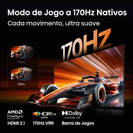 Smart TV Hisense 65UR9S de 65" (164 cm) RGB MiniLED 4K 170Hz Dolby Vision IQ IMAX Enhancer VIDAA U9.5