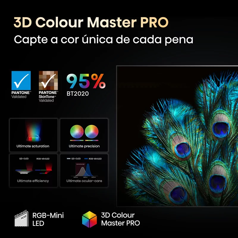 Smart TV Hisense 116UXQ de 116" (293 cm) RGB MiniLED 4K 165Hz Dolby Vision IQ IMAX Enhancer VIDAA U9