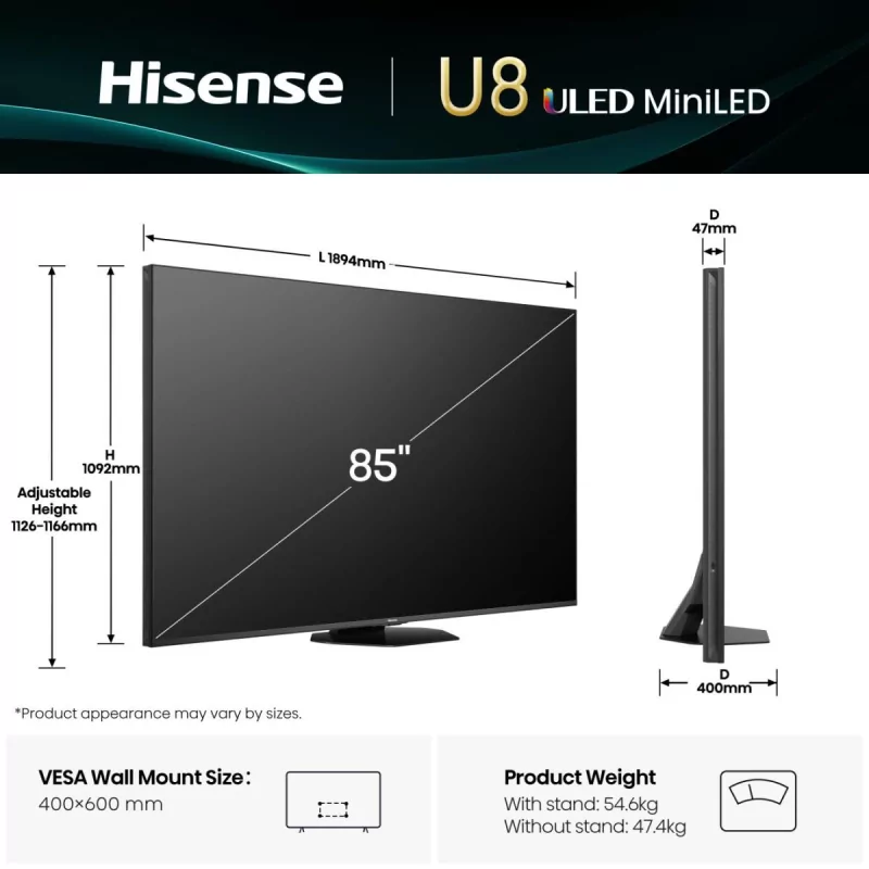 Mini Led Hisense - 85u8q