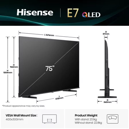 Qled Hisense - 75e7q