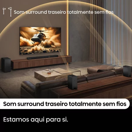Soundbar Hisense AX AX5140Q 600W - 5.1.4 CH, Dolby Atmos, DTS Virtual: X, Hi-Concerto, EzPlay