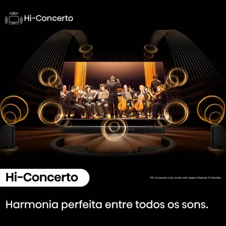 Soundbar Hisense AX AX5140Q 600W - 5.1.4 CH, Dolby Atmos, DTS Virtual: X, Hi-Concerto, EzPlay