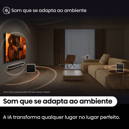 Soundbar Hisense AX AX5140Q 600W - 5.1.4 CH, Dolby Atmos, DTS Virtual: X, Hi-Concerto, EzPlay