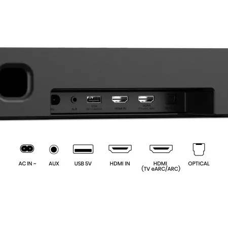 Soundbar Hisense AX AX5140Q 600W - 5.1.4 CH, Dolby Atmos, DTS Virtual: X, Hi-Concerto, EzPlay