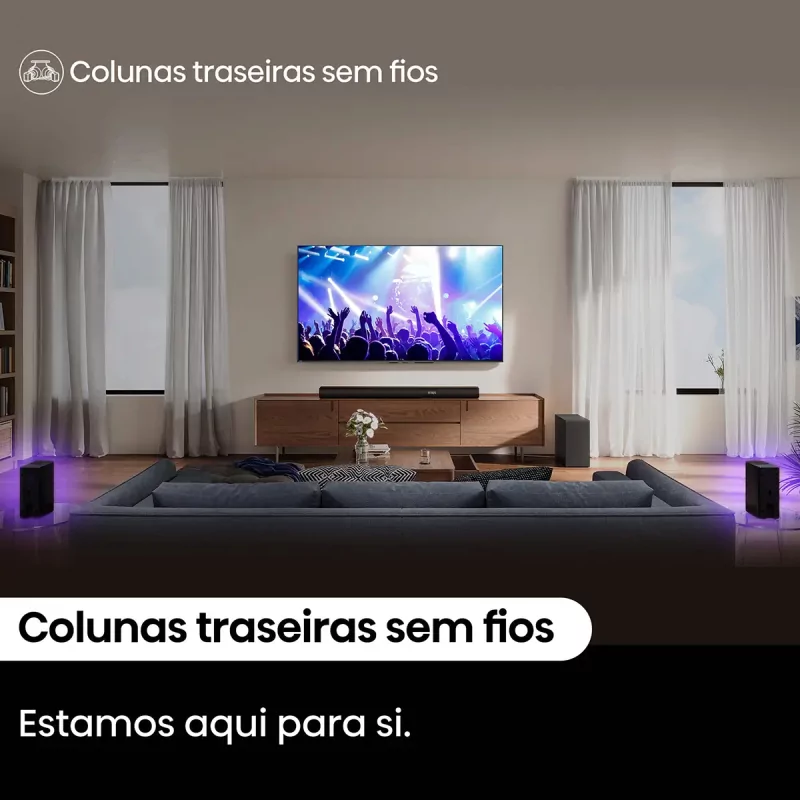 Soundbar Hisense AX AX5100Q 580W - 5.1 CH, Dolby Atmos, DTS Virtual: X, Hi-Concerto, EzPlay